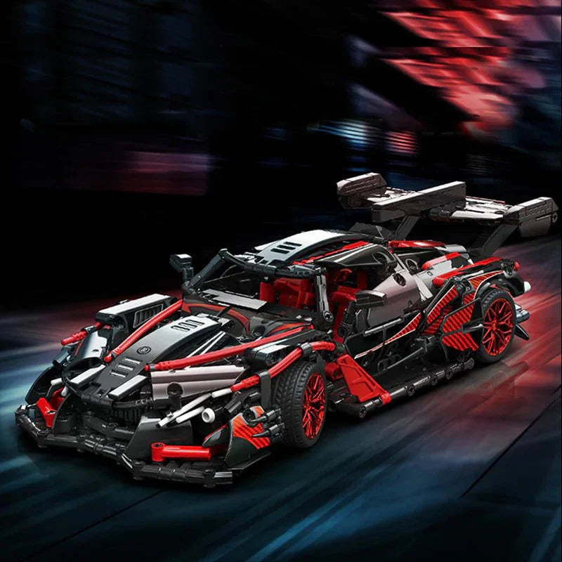Red Concept Hypercar - Building Blocks Set | Power Brickz
