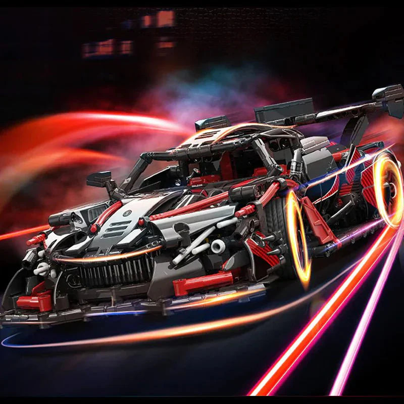Red Concept Hypercar - Building Blocks Set | Power Brickz