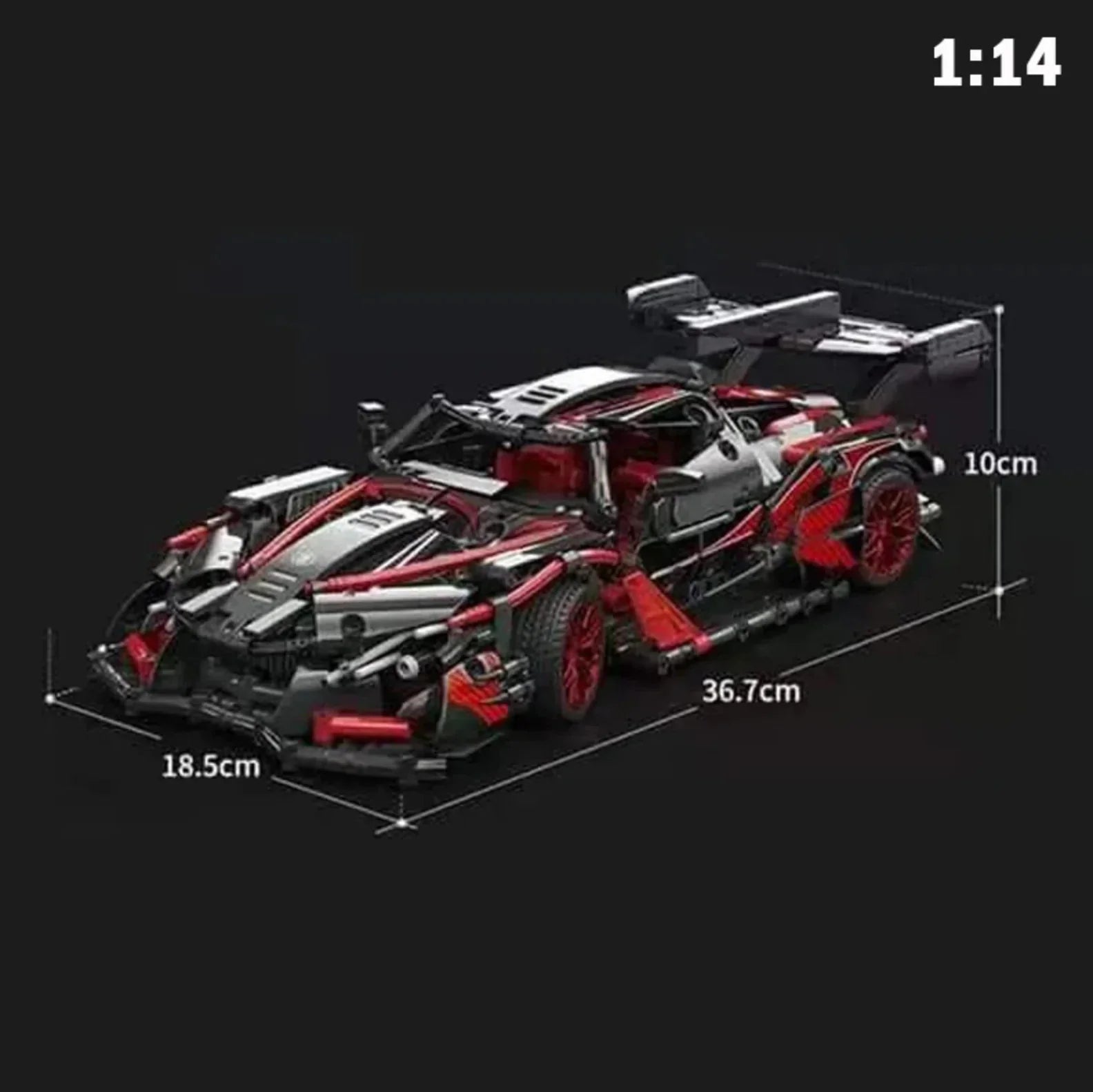 Red Concept Hypercar - Building Blocks Set | Power Brickz