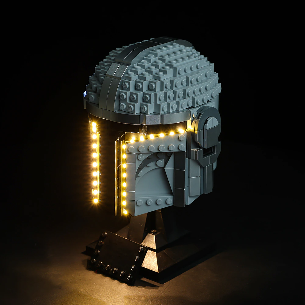 The Mandalorian Helmet 75328 LED Light Kit – Building Block Lighting | Power Brickz™