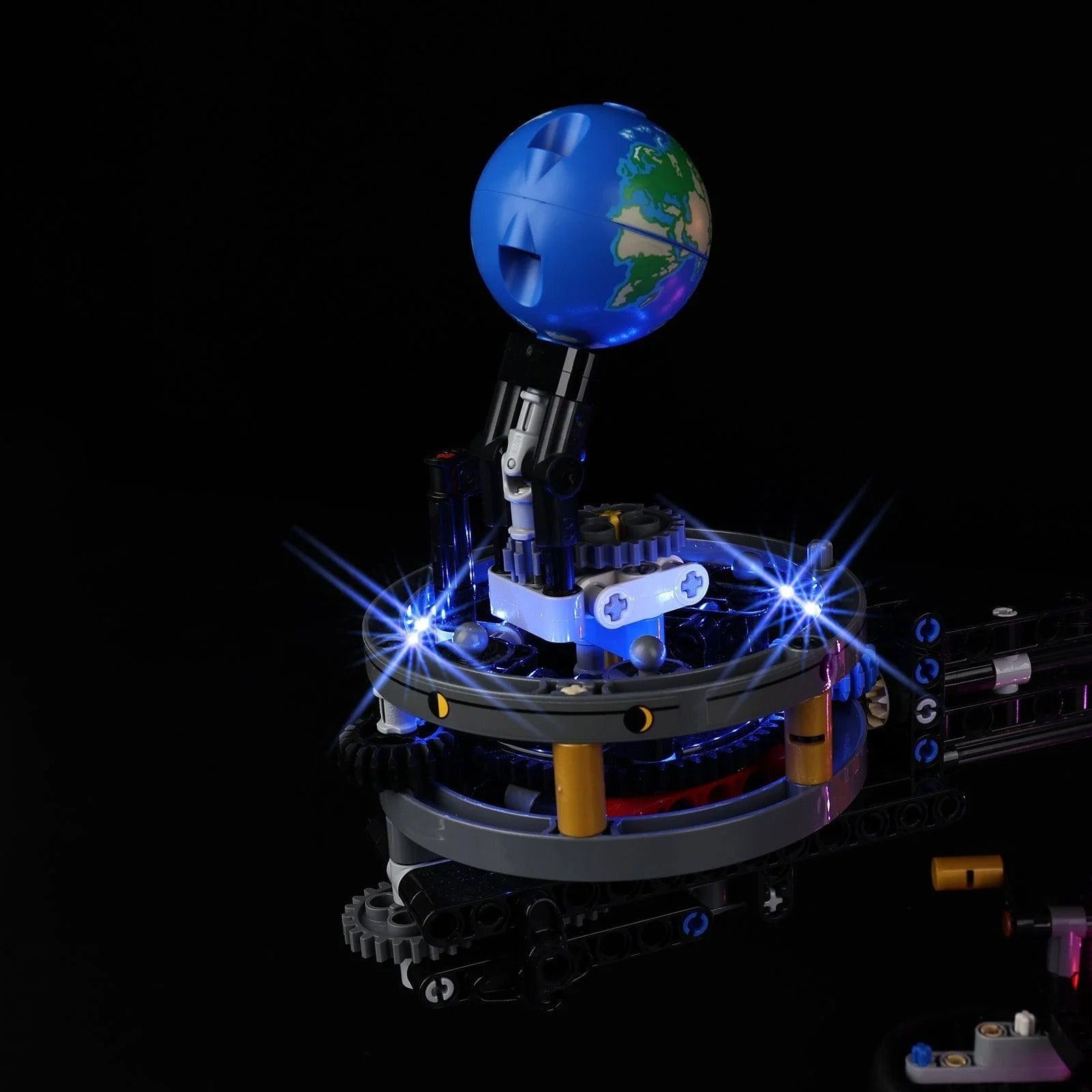 Planet Earth And Moon In Orbit 42179 LED Light Kit – Building Block Lighting | Power Brickz™
