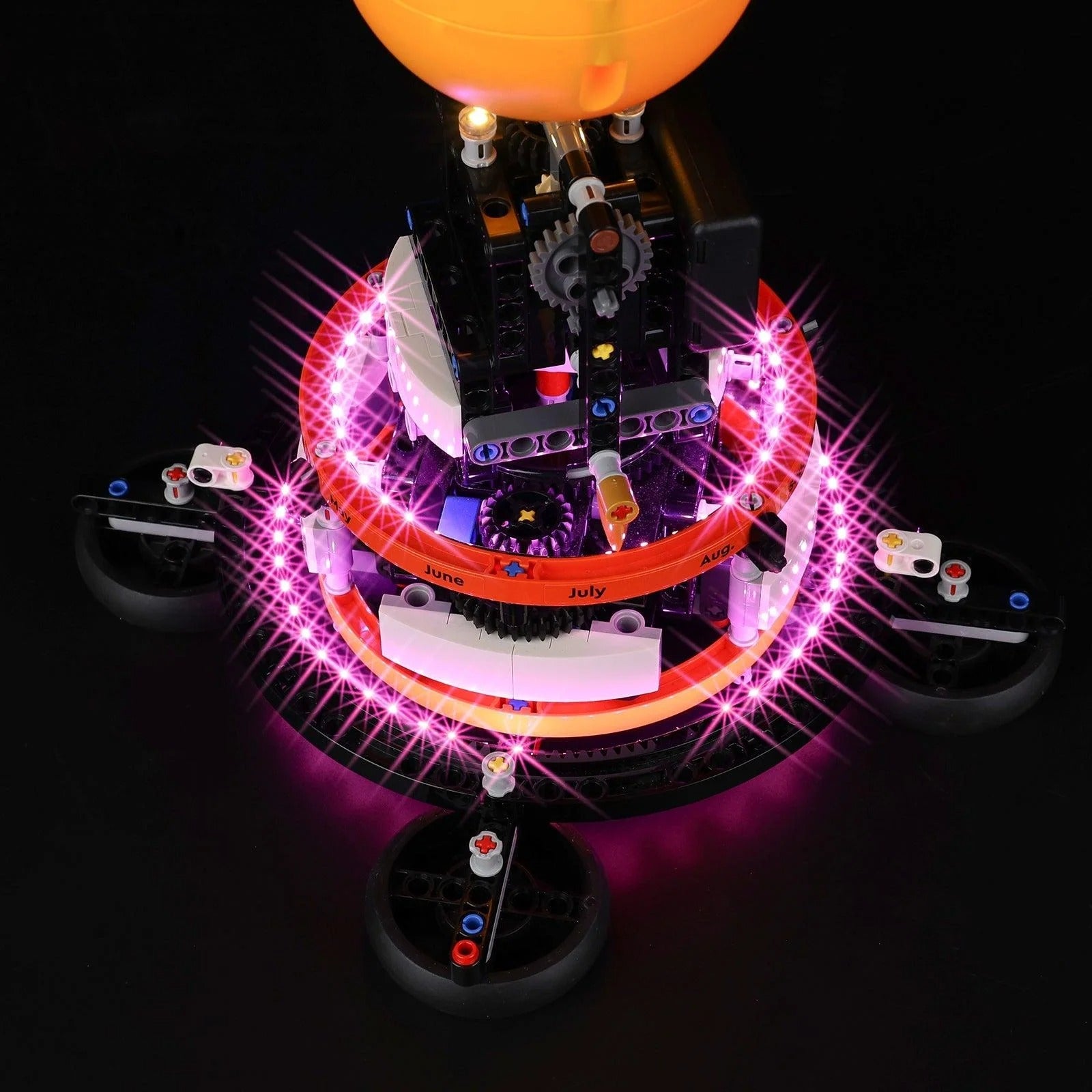 Planet Earth And Moon In Orbit 42179 LED Light Kit – Building Block Lighting | Power Brickz™