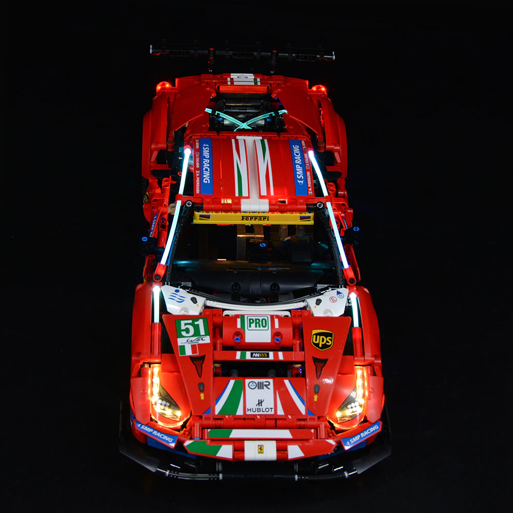 Ferrari 488 GTE AF Corse 51 42125 LED Light Kit – Building Block Lighting | Power Brickz™