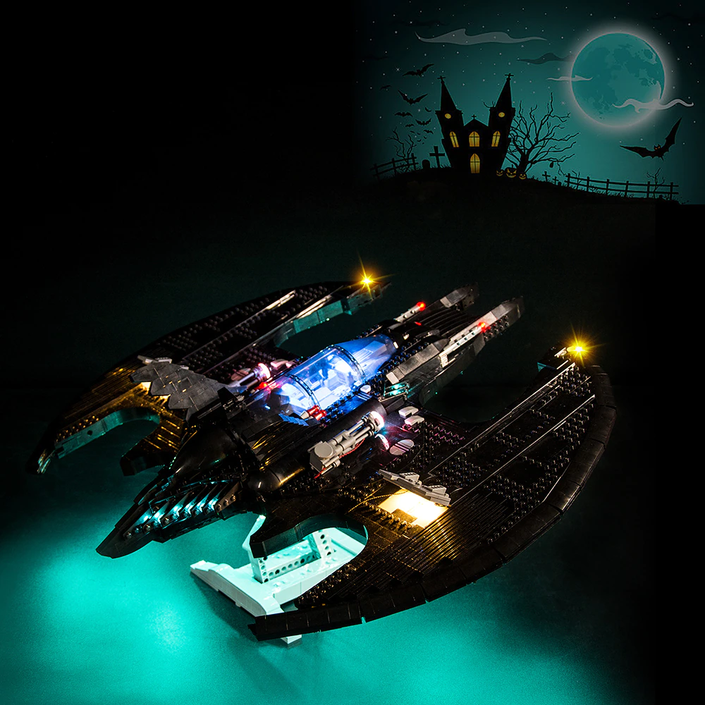1989 Batwing 76161 LED Light Kit – Building Block Lighting | Power Brickz™