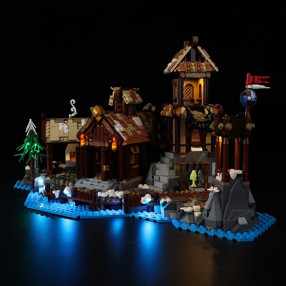 Viking Village 21343 LED Light Kit – Building Block Lighting | Power Brickz™