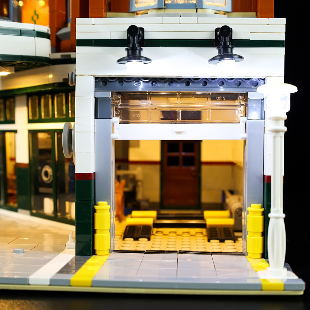 Corner Garage 10264 LED Light Kit – Building Block Lighting | Power Brickz™