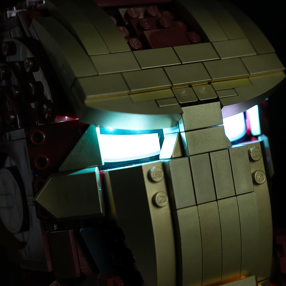 Iron Man Helmet 76165 LED Light Kit – Building Block Lighting | Power Brickz™