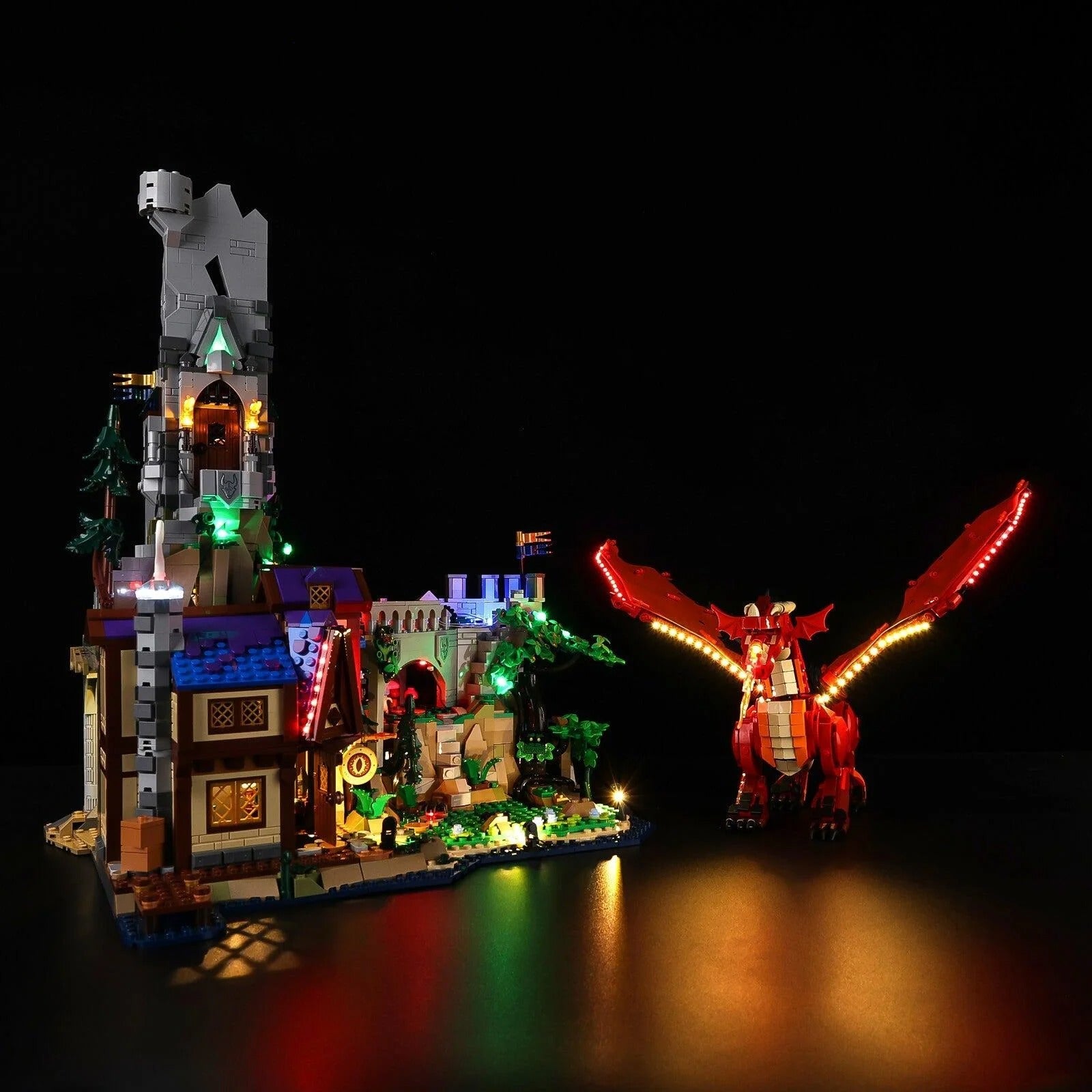 Dungeons & Dragons: Red Dragon's Tale 21348 LED Light Kit – Building Block Lighting | Power Brickz™
