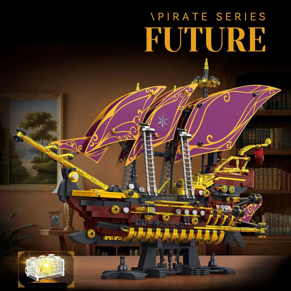 Steampunk Pirate Ship - Building Blocks Set | Power Brickz