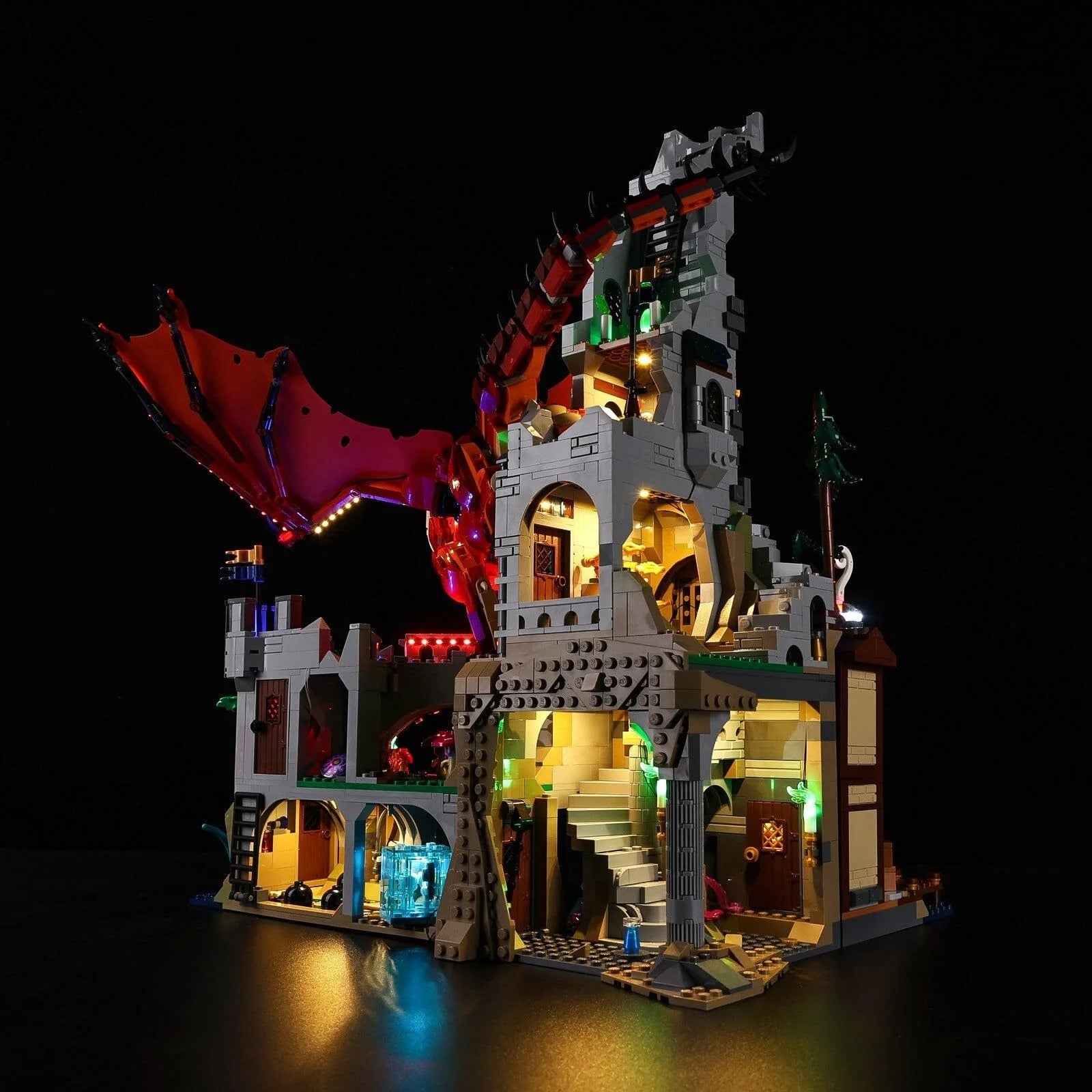Dungeons & Dragons: Red Dragon's Tale 21348 LED Light Kit – Building Block Lighting | Power Brickz™