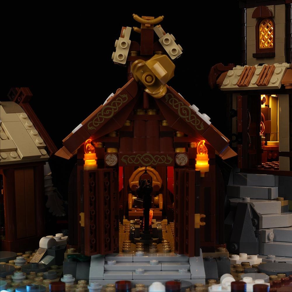 Viking Village 21343 LED Light Kit – Building Block Lighting | Power Brickz™