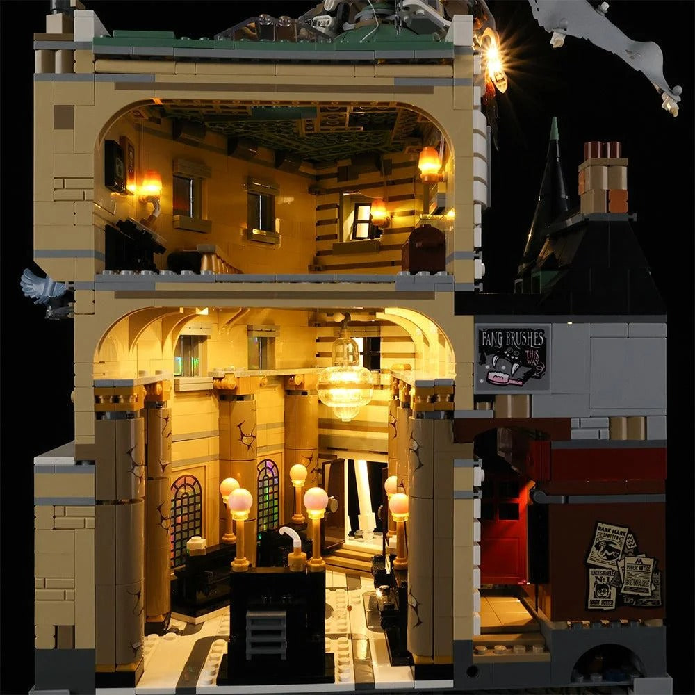 Gringotts Wizarding Bank Collectors' Edition 76417 LED Light Kit – Building Block Lighting | Power Brickz™