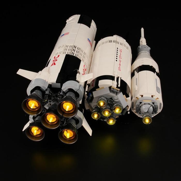 NASA Apollo Saturn V 21309 LED Light Kit – Building Block Lighting | Power Brickz™