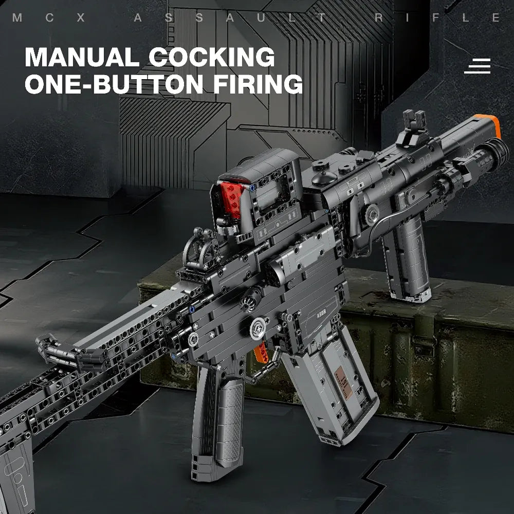 MCX Assault Rifle Military - Building Blocks Set | Power Brickz