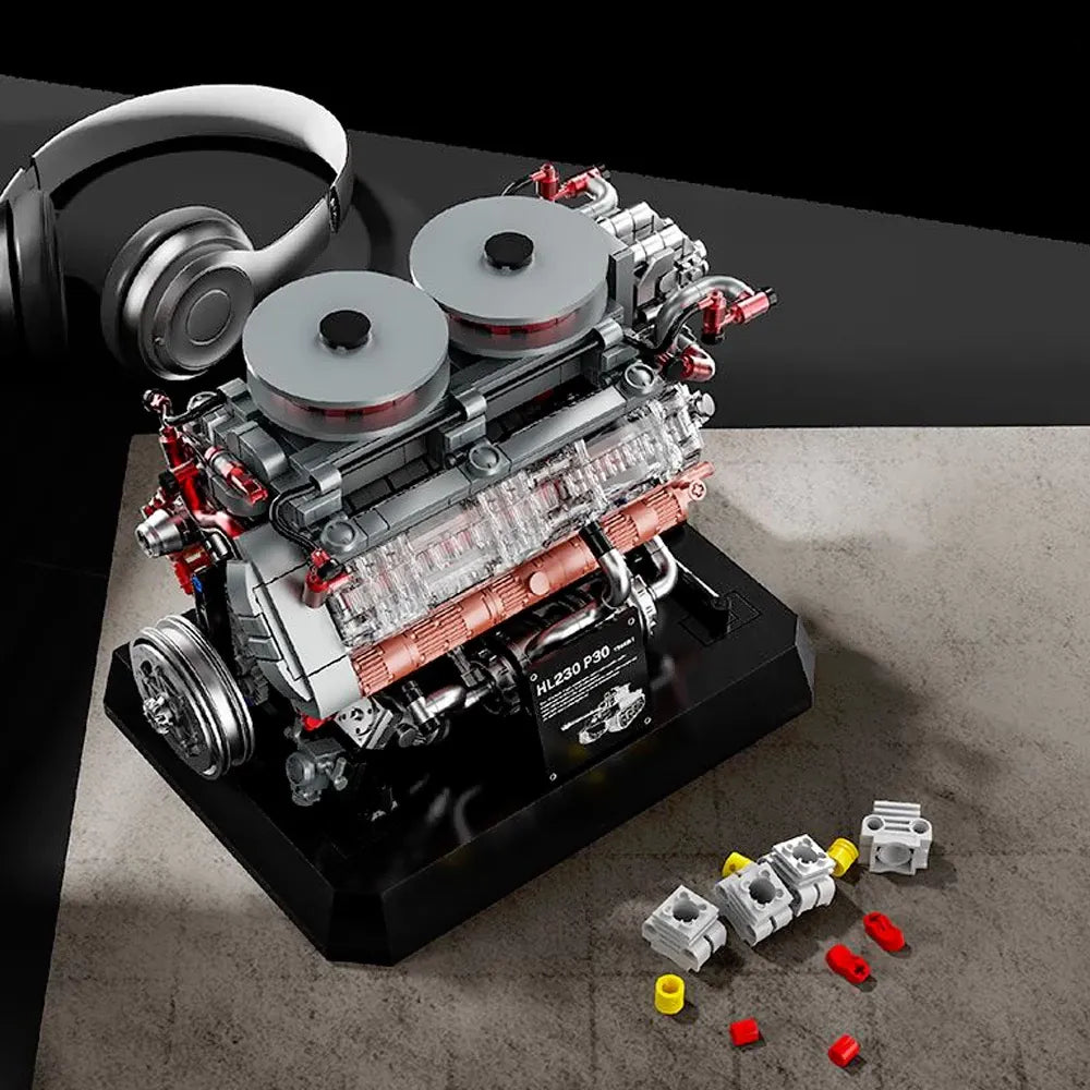 German Tiger V8 Tank Engine - Building Blocks Set | Power Brickz