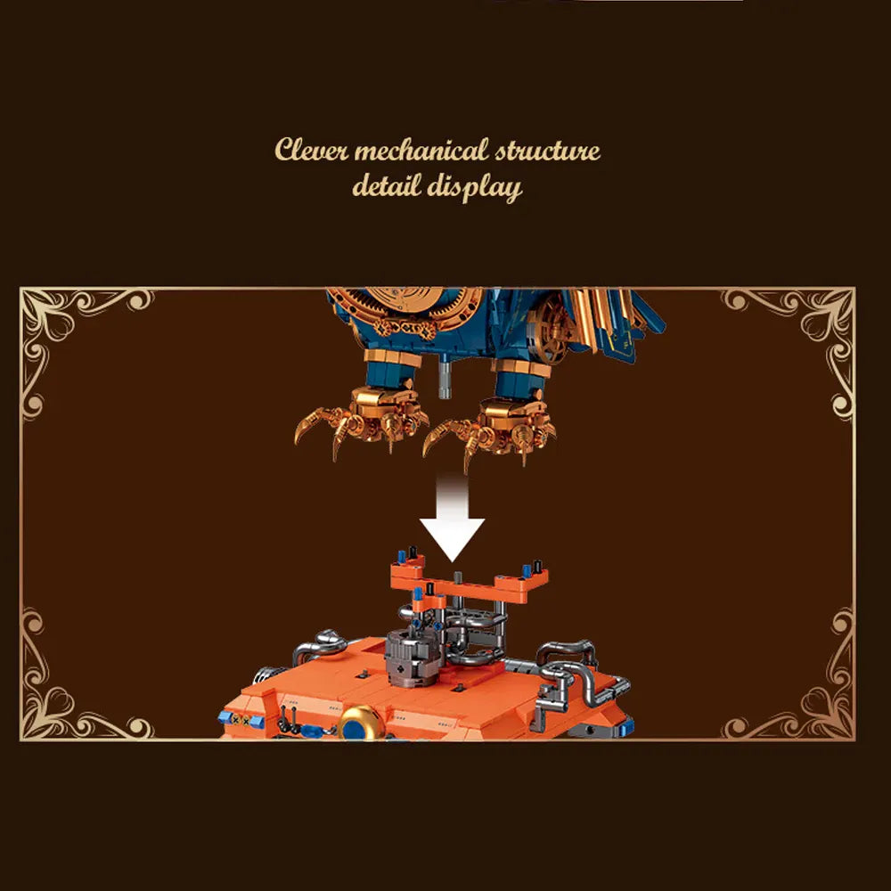 Steampuni Owl Creator - Building Blocks Set | Power Brickz