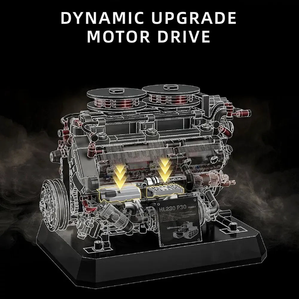 German Tiger V8 Tank Engine - Building Blocks Set | Power Brickz