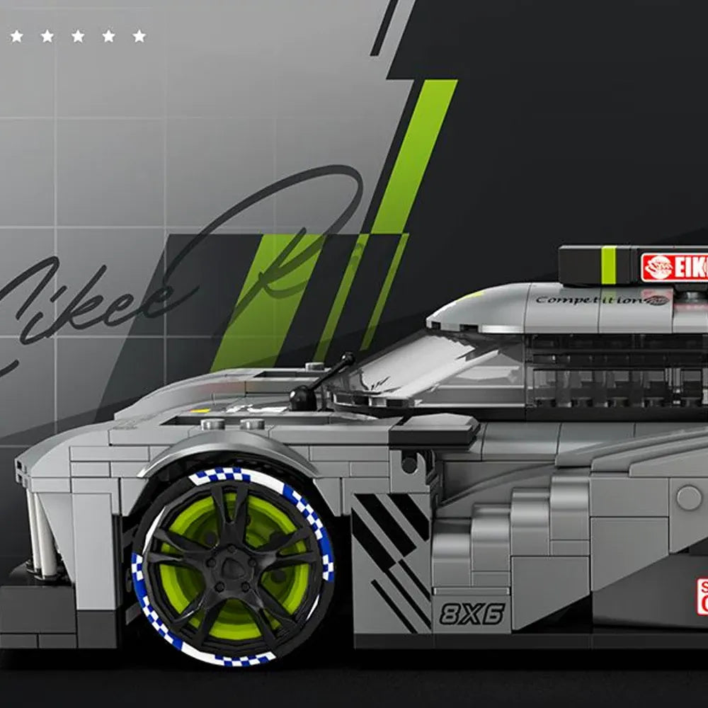 French 9x8 Hypercar Endurance - Building Blocks Set | Power Brickz