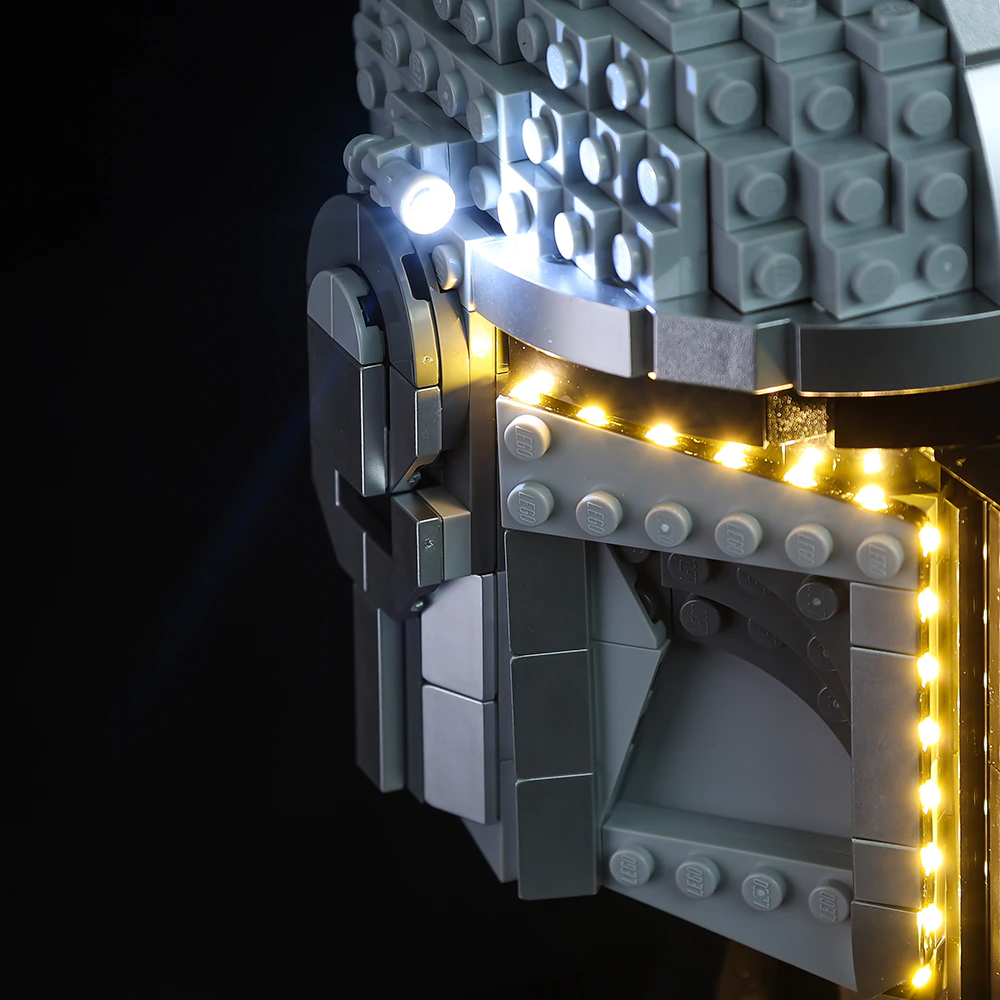 The Mandalorian Helmet 75328 LED Light Kit – Building Block Lighting | Power Brickz™