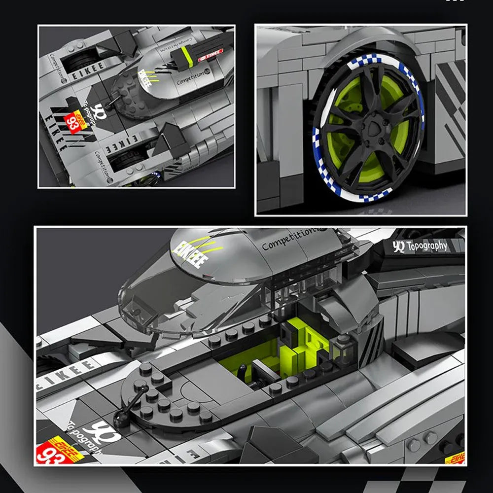 French 9x8 Hypercar Endurance - Building Blocks Set | Power Brickz