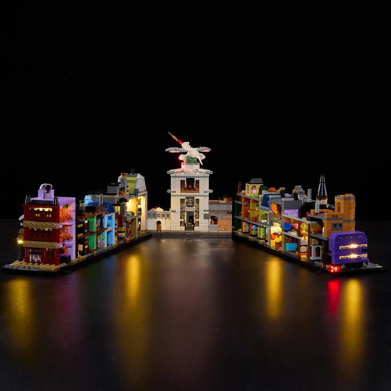 Diagon Alley Wizarding Shops 76444 LED Light Kit – Building Block Lighting | Power Brickz™