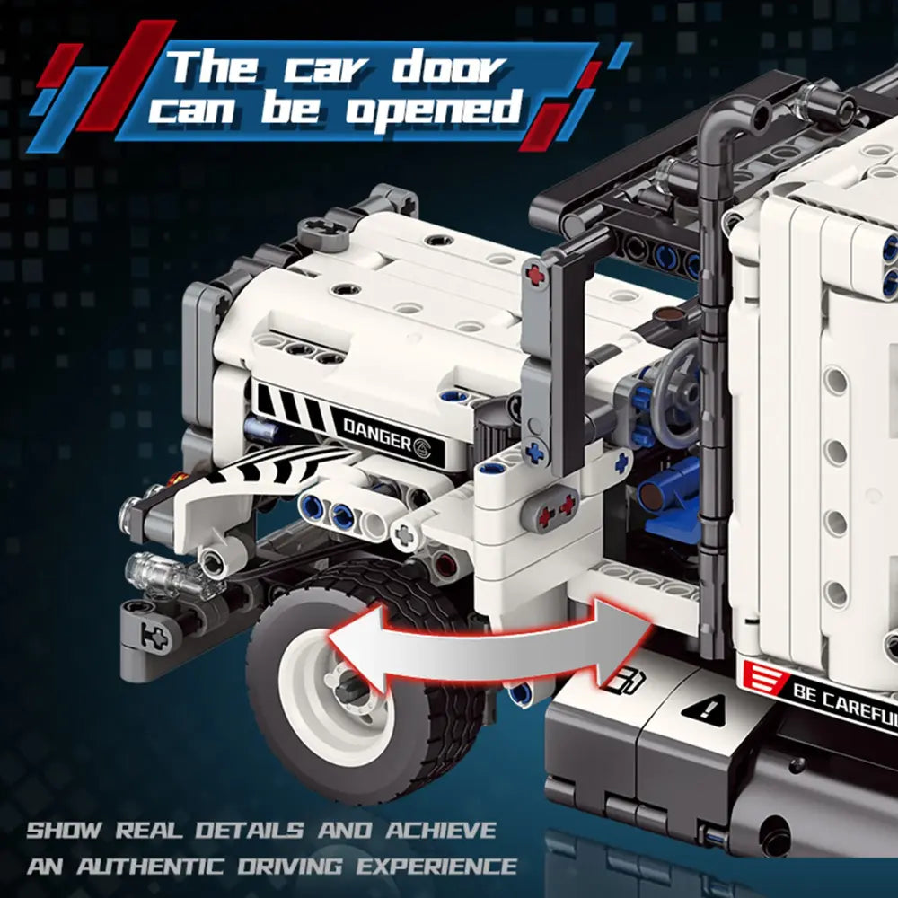 Technical Semi Trailer Tow Truck Building Blocks Kit