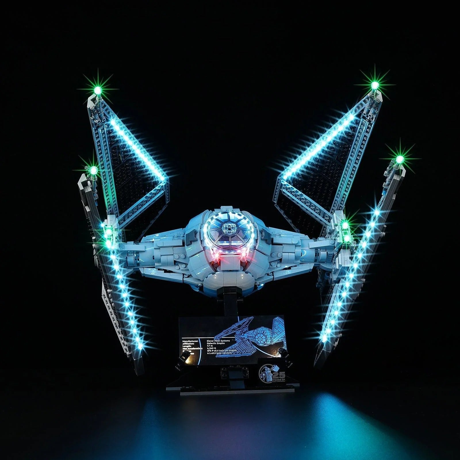 TIE Interceptor 75382 LED Light Kit – Building Block Lighting | Power Brickz™