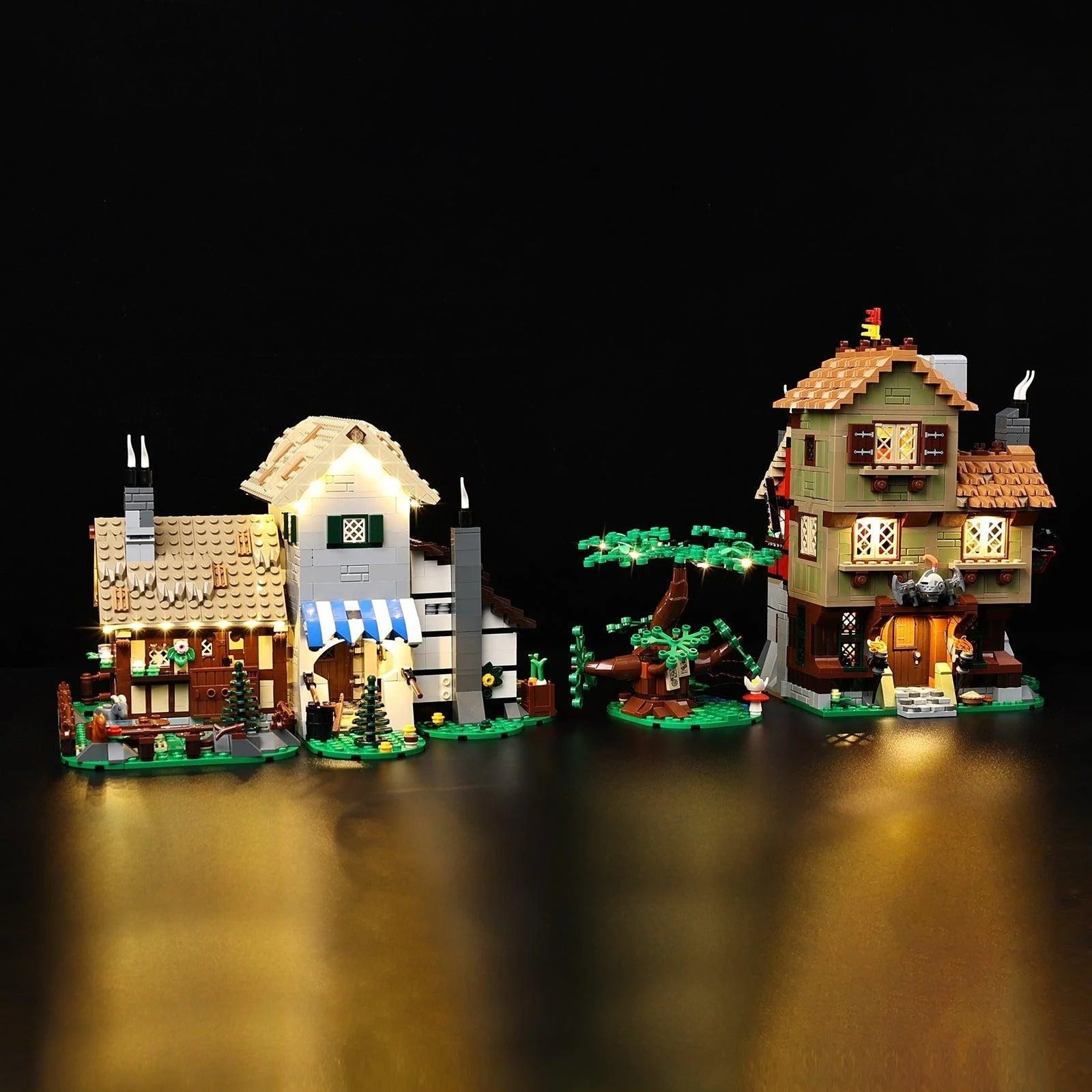 Medieval Town Square 10332 LED Light Kit – Building Block Lighting | Power Brickz™