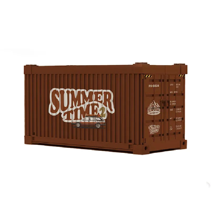 Retro Camper Wagon – brick-built display model made from building blocks