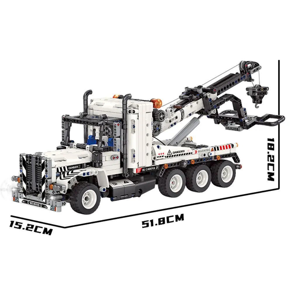 Technical Semi Trailer Tow Truck Building Blocks Kit