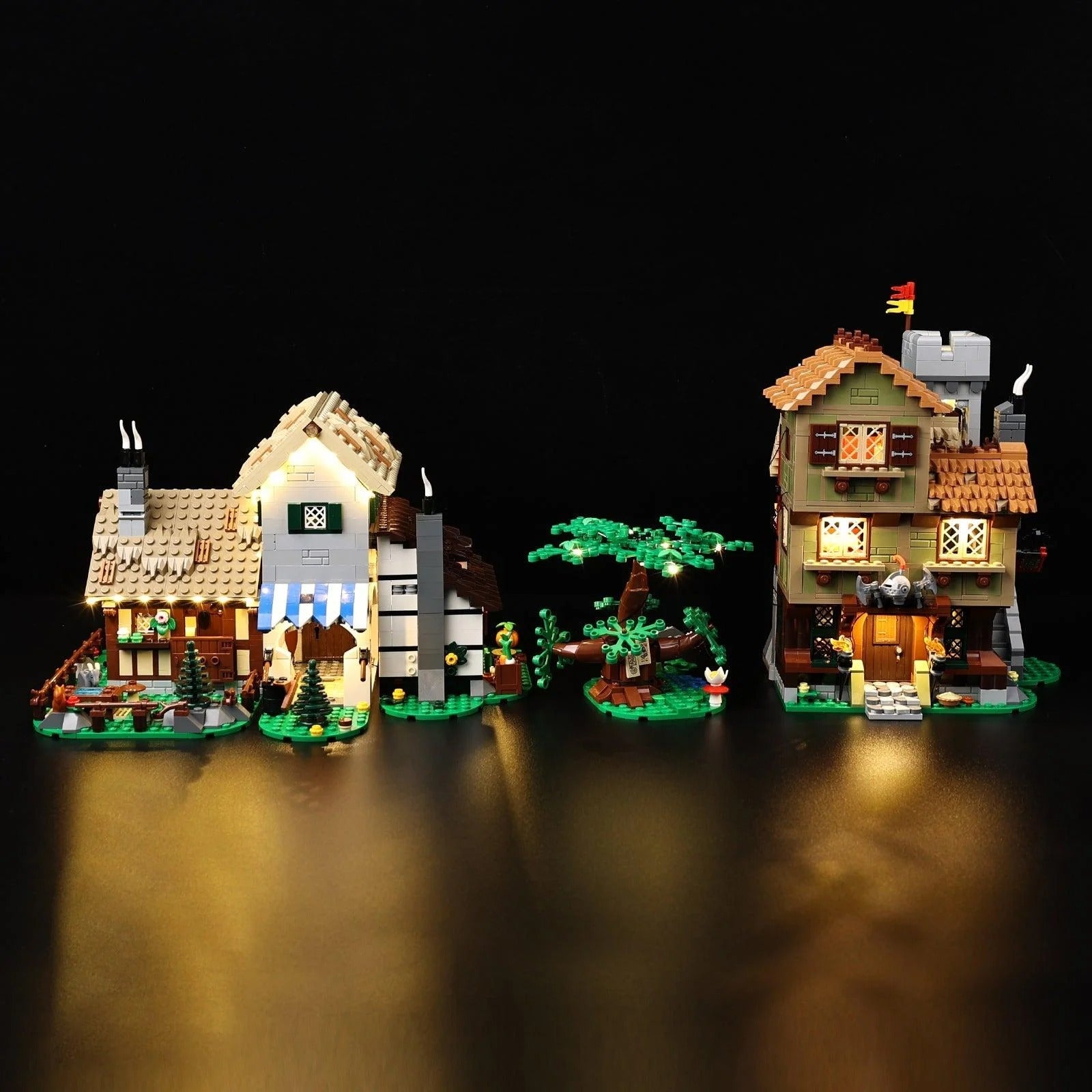 Medieval Town Square 10332 LED Light Kit – Building Block Lighting | Power Brickz™