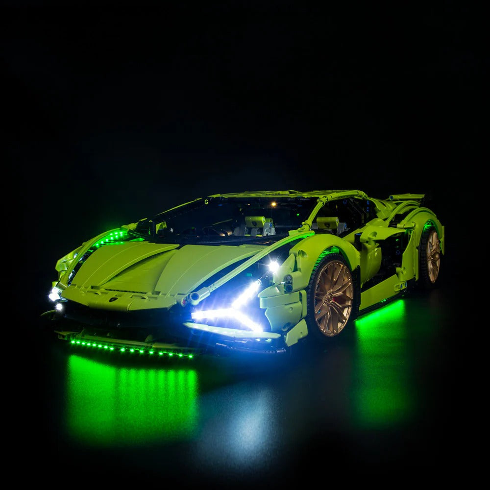 Lamborghini Sián FKP 37 42115 LED Light Kit – Building Block Lighting | Power Brickz™