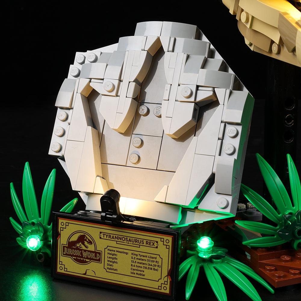 Dinosaur Fossils: T. Rex Skull 76964 LED Light Kit – Building Block Lighting | Power Brickz™