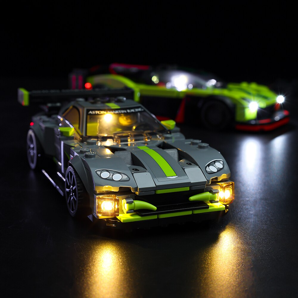 Aston Martin Valkyrie AMR Pro And Aston Martin Vantage GT3 76910 LED Light Kit – Building Block Lighting | Power Brickz™