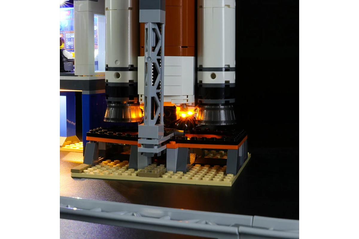 Deep Space Rocket And Launch Control 60228 LED Light Kit – Building Block Lighting | Power Brickz™