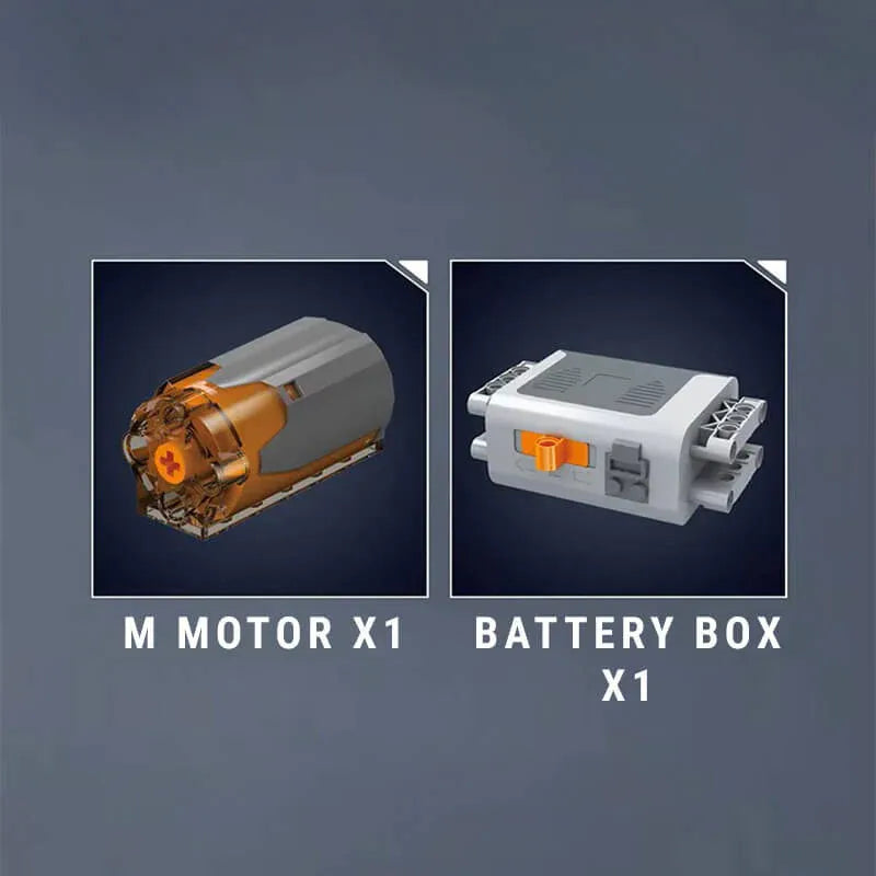 Motorised Inline-6 German Engine - Building Blocks Set | Power Brickz