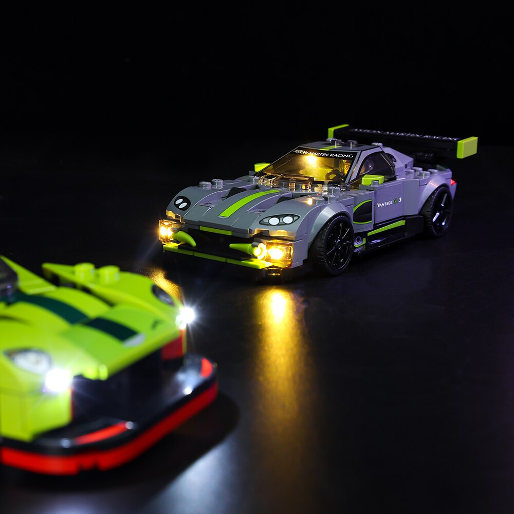 Aston Martin Valkyrie AMR Pro And Aston Martin Vantage GT3 76910 LED Light Kit – Building Block Lighting | Power Brickz™