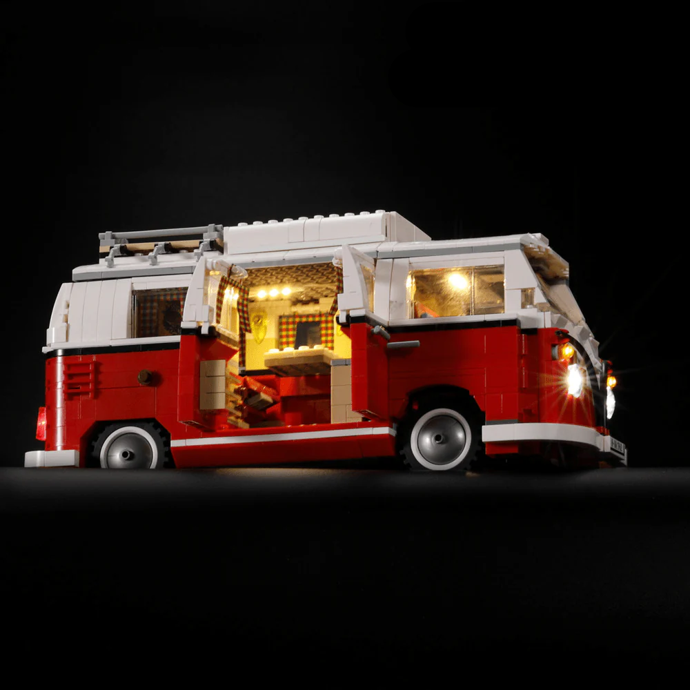 Volkswagen T1 Camper Van 10220 LED Light Kit – Building Block Lighting | Power Brickz™