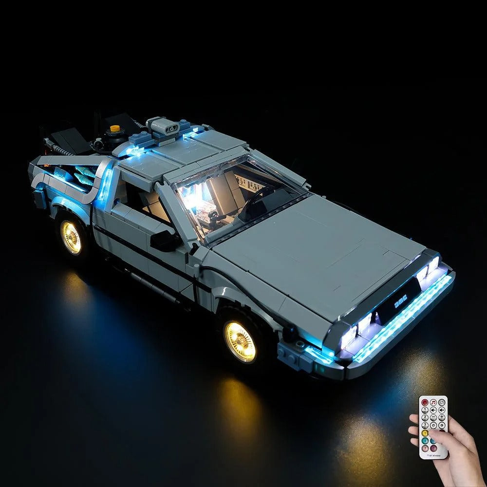 Back To The Future Time Machine 10300 LED Light Kit – Building Block Lighting | Power Brickz™