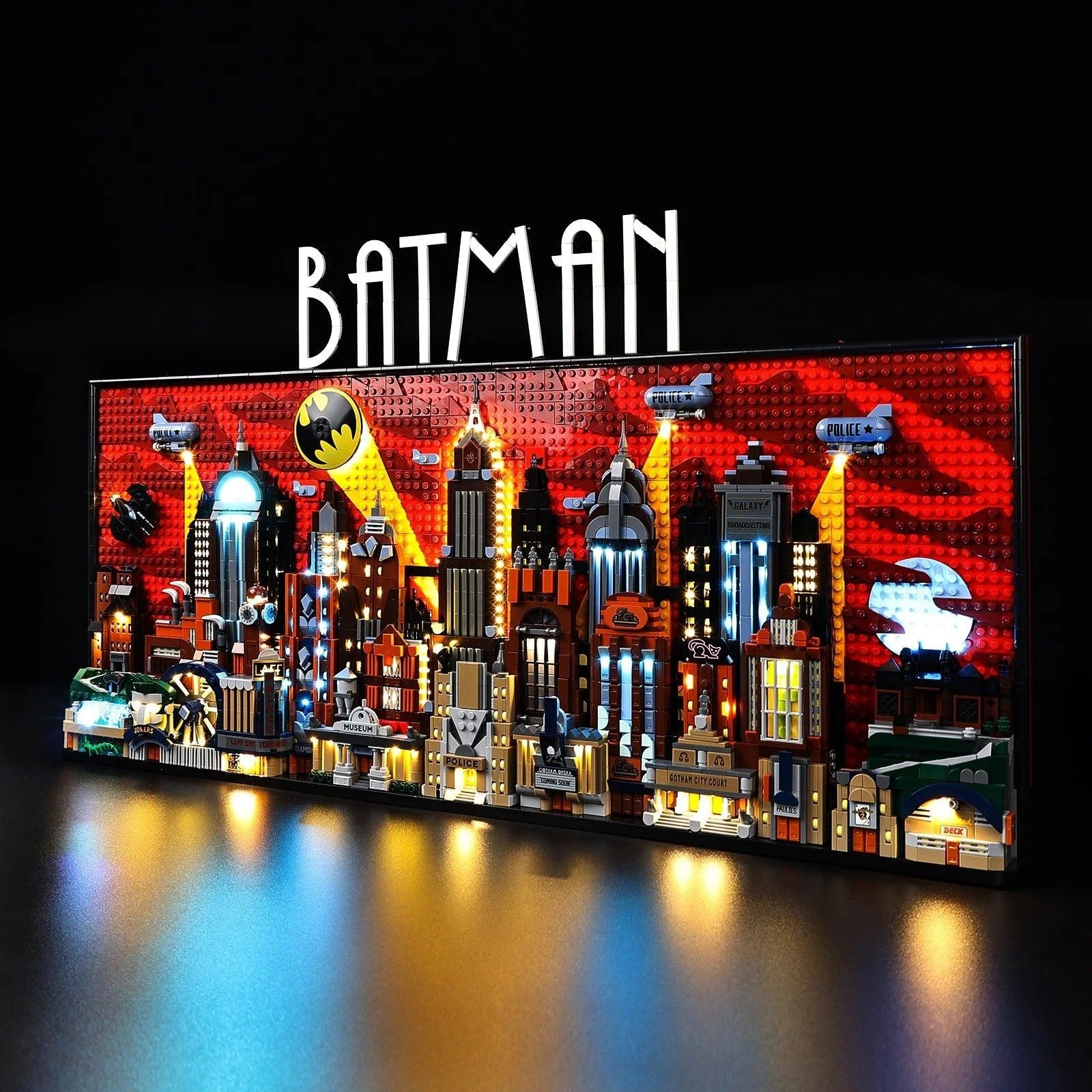 Batman: The Animated Series Gotham City 76271 LED Light Kit – Building Block Lighting | Power Brickz™
