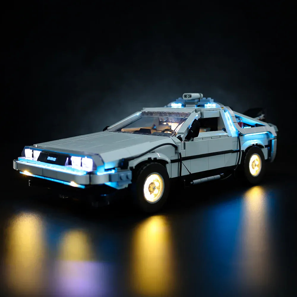 Back To The Future Time Machine 10300 LED Light Kit – Building Block Lighting | Power Brickz™