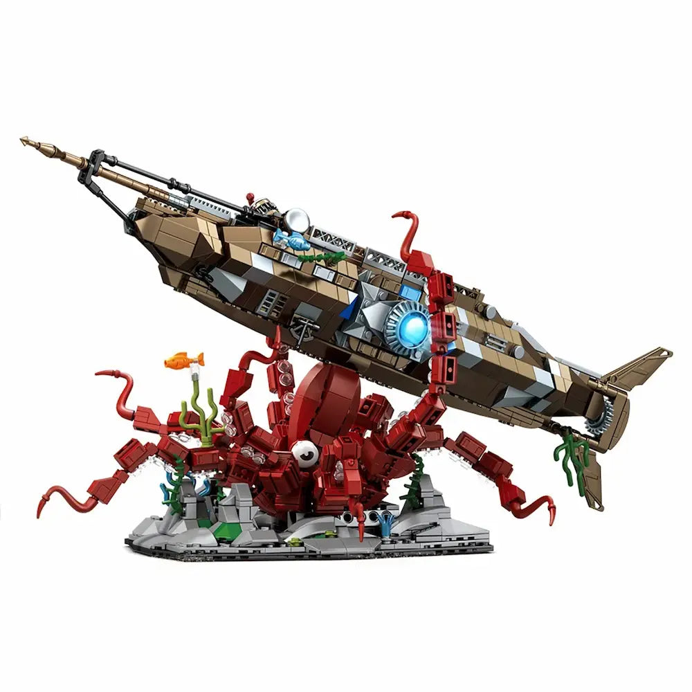 The Nautilus Submarine – brick-built display model made from building blocks