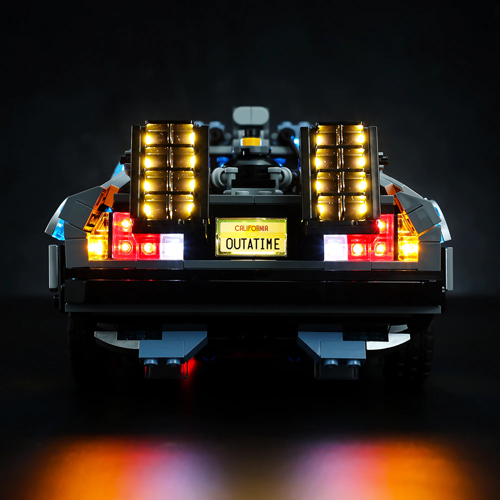 Back To The Future Time Machine 10300 LED Light Kit – Building Block Lighting | Power Brickz™