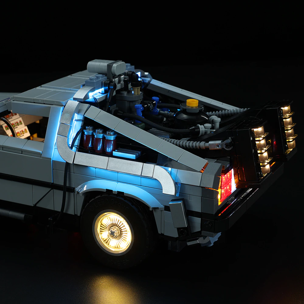 Back To The Future Time Machine 10300 LED Light Kit – Building Block Lighting | Power Brickz™