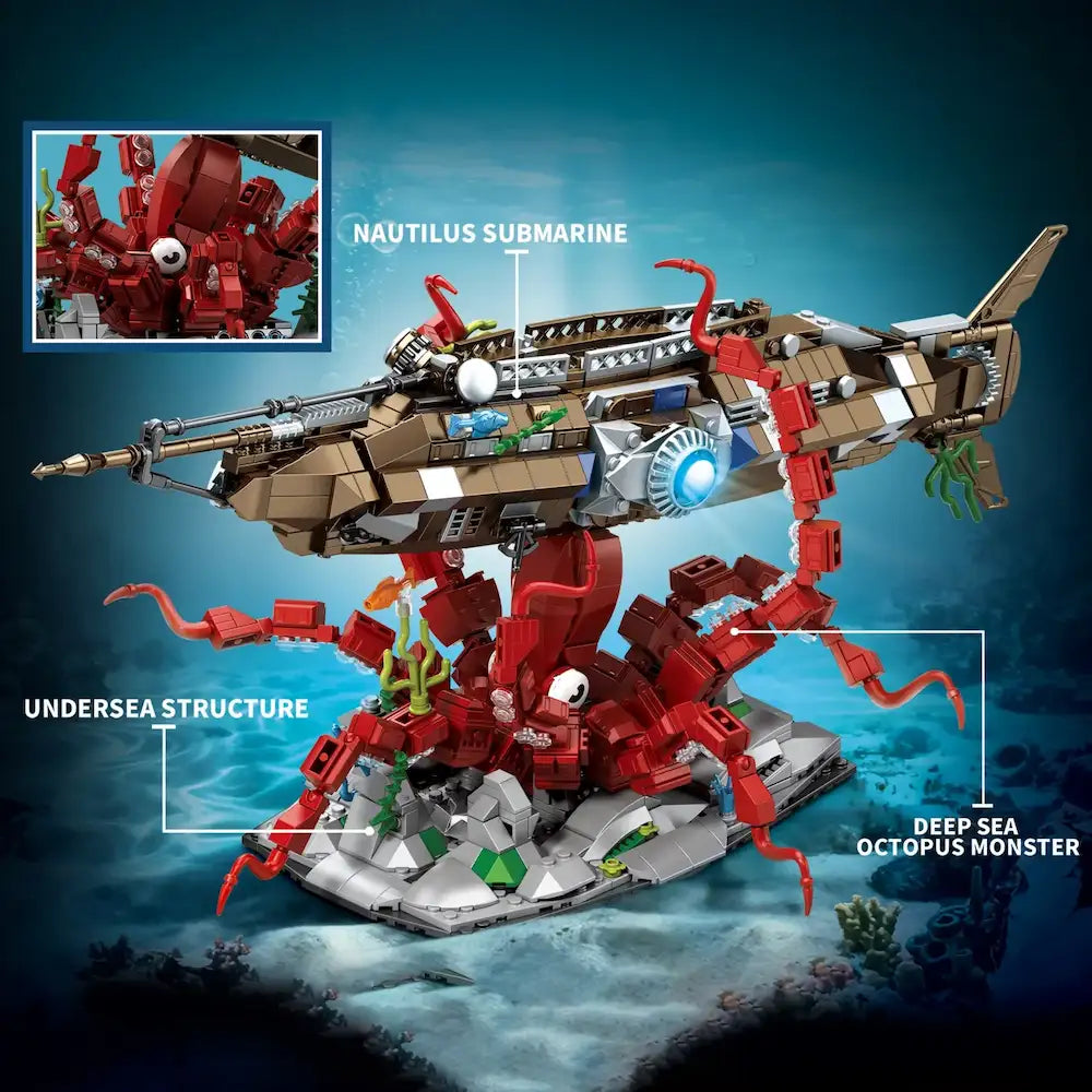 The Nautilus Submarine | Building Blocks Set – Power Brickz