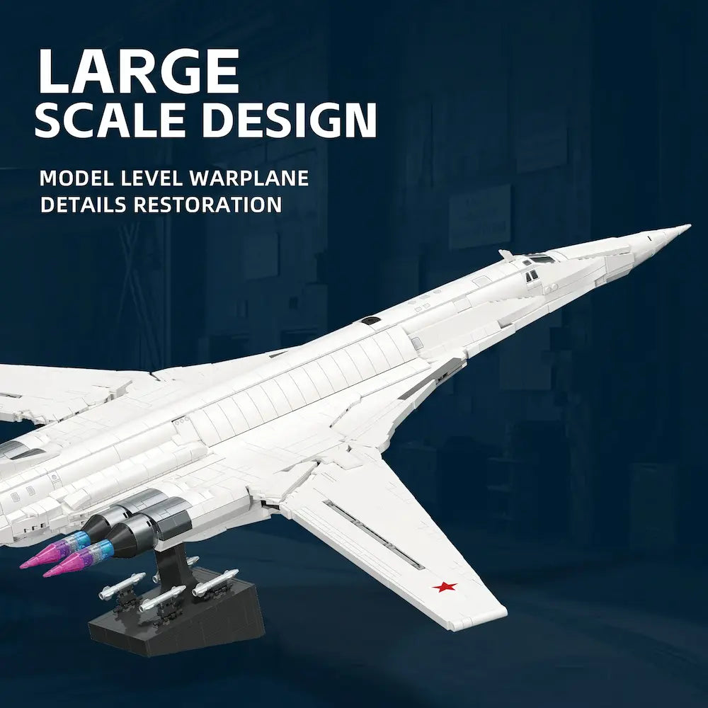 Tu-160 Bomber – brick-built display model made from building blocks