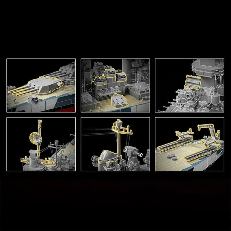 USS Montana Battleship Military made from Building Blocks Kit