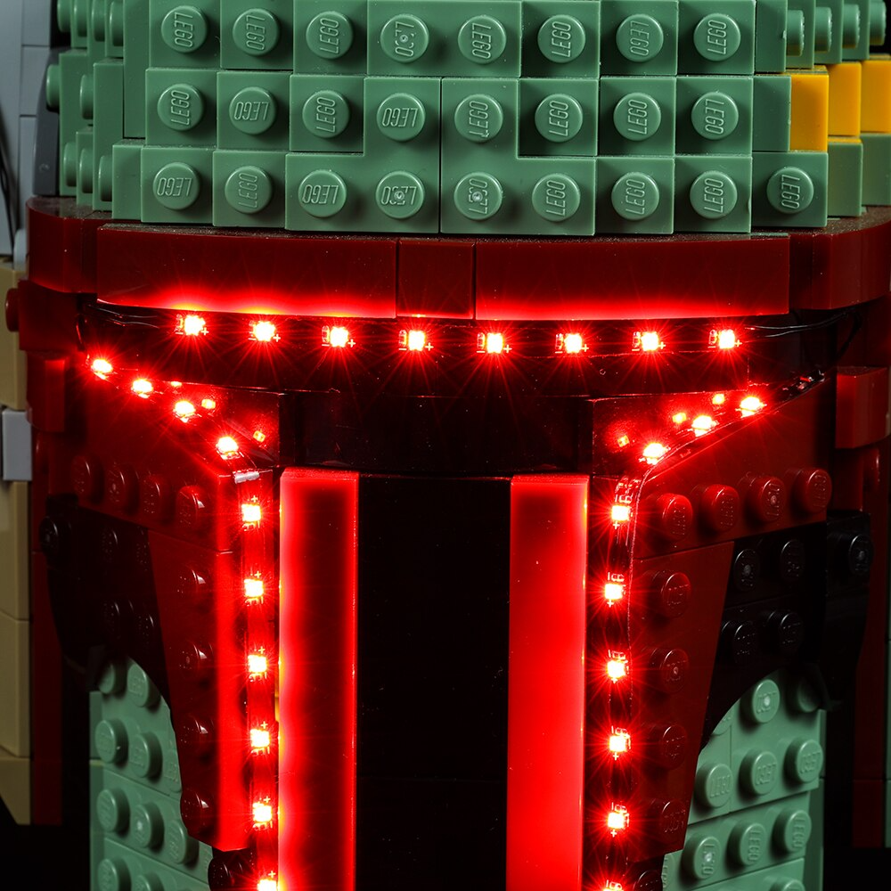 Boba Fett Helmet 75277 LED Light Kit – Building Block Lighting | Power Brickz™