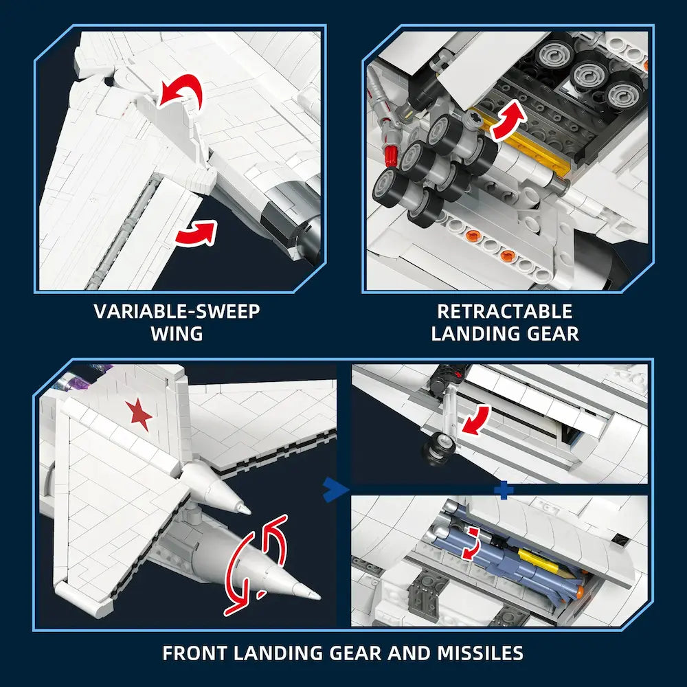 Tu-160 Bomber – brick-built display model made from building blocks