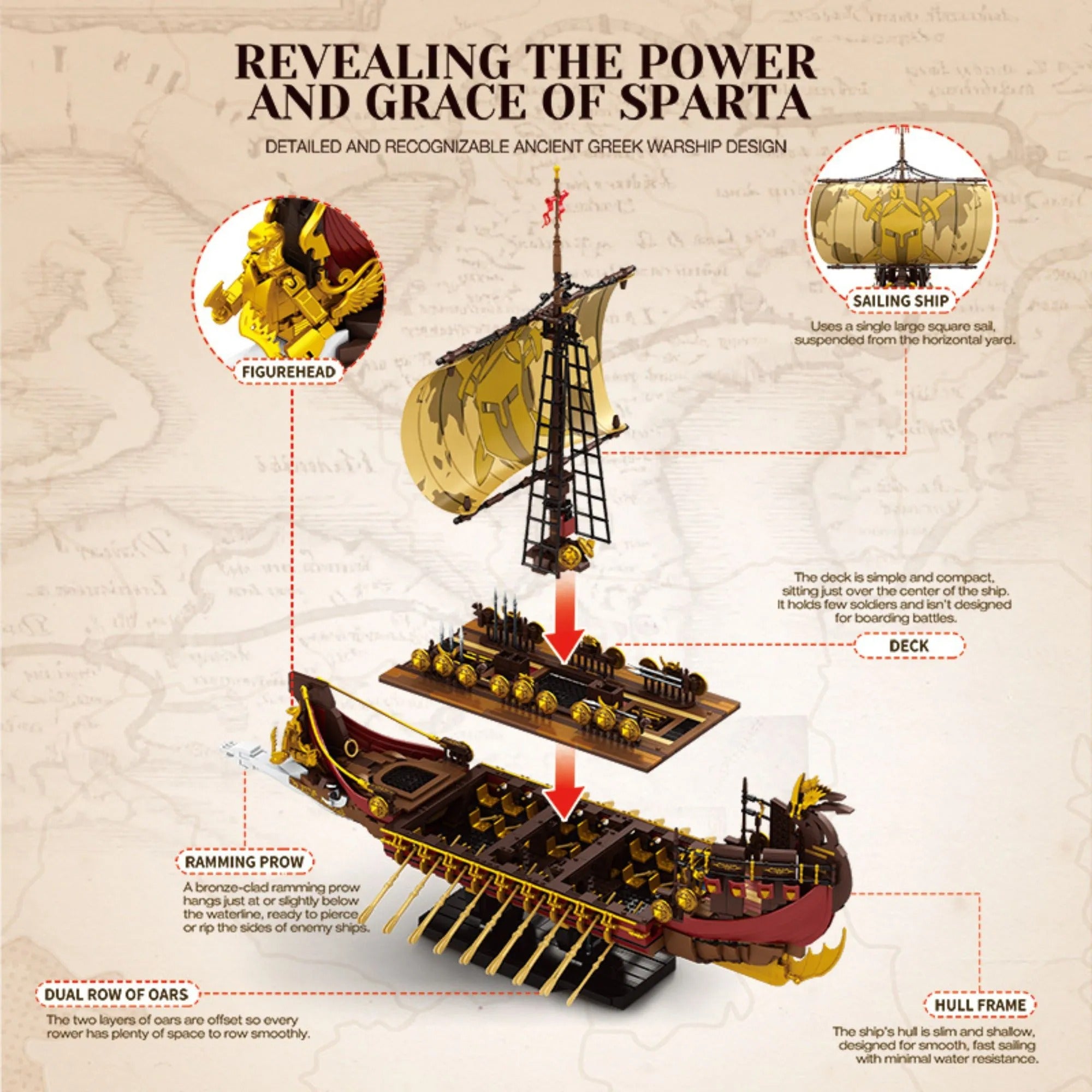 Spartan Warship | 3043 Pcs
